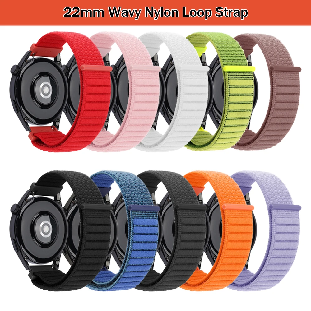 22mm Nylon Loop Strap For SUUNTO 9 Peak DLC/PRO 9 5 PEAK OCEAN RUN VERTICAL Replace Bands For COROS PACE Pro Breathable Bracelet