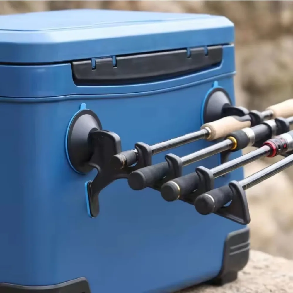 1pc Convenient Suction Cup Fishing Rod Holder Plastic Versatile Storage Rack Durable Fishing Rod Mount Fishing Accessories