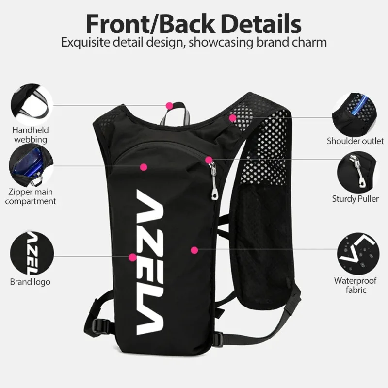 ركوب الدراجة حقيبة التسلق تنفس سترة الترطيب درب الجري حقائب الظهر خفيفة الوزن ركوب الدراجات تشغيل الركض ماراثون على ظهره #1