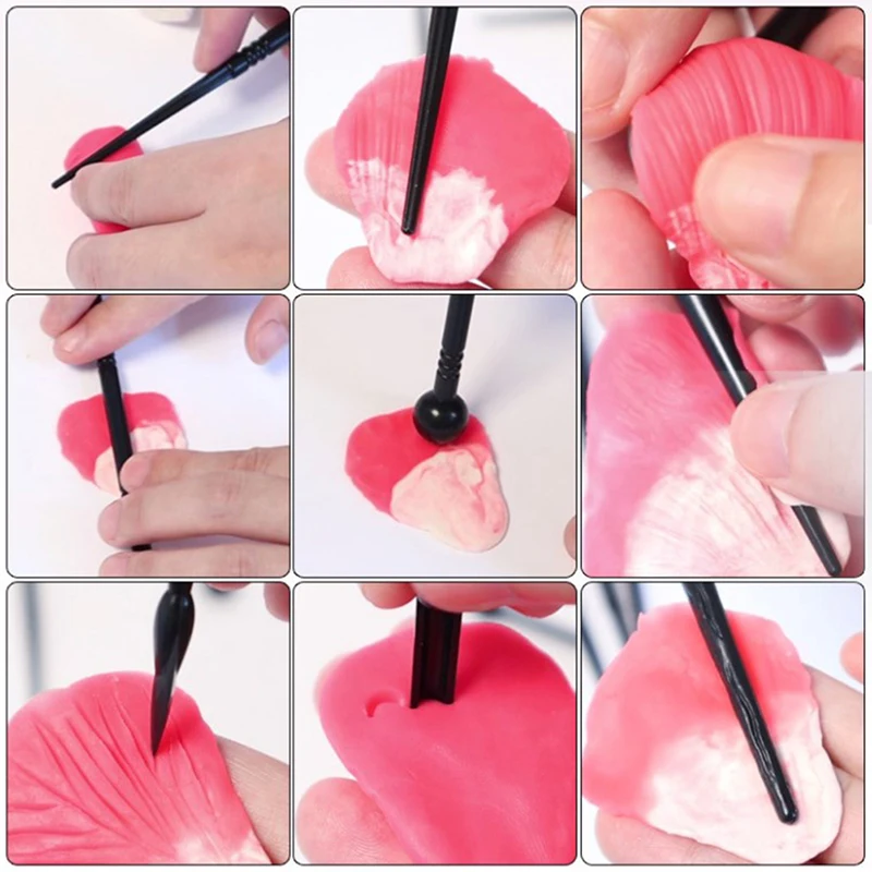 4 Pcs/Set Cake Carved Pens Flower Modelling Tools Fondant Cake Decorating Molds Tools Bakeware