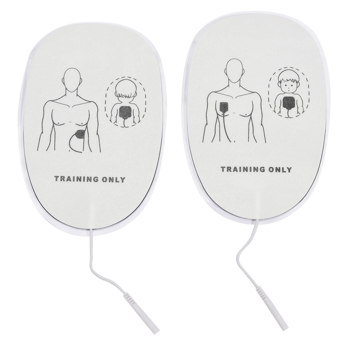 2Pair Adult Replacement Pads Reusable Washable Panty Liner Use With AED Training Model Universal Rescue Kits