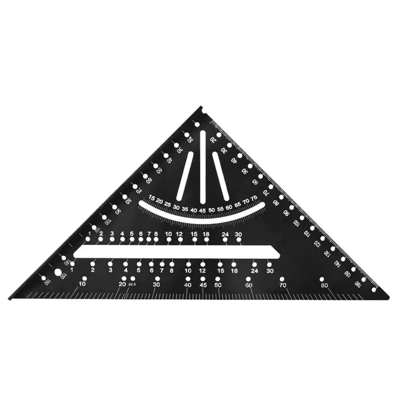 VOFUN-Woodworking Triangle Ruler Aluminum Alloy Woodworking Special Right Angle Ruler 7Inch Metric 90 Degree Angle Ruler