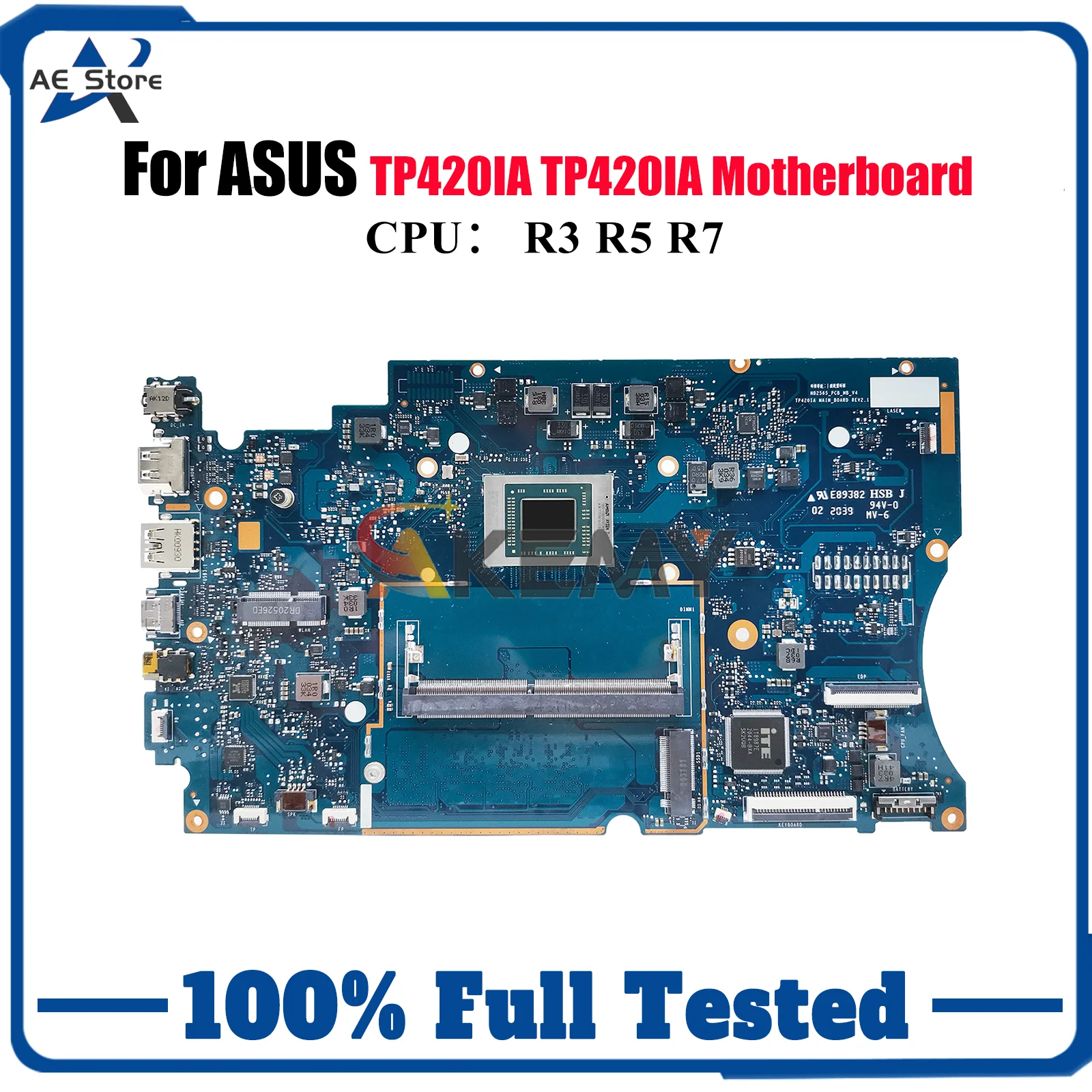 

TP420IA Laptop Motherboard For ASUS VivoBook Flip TP420I TP420IA Notebook Mainboard With R3 R5 R7 CPU 100% tests OK fast ship