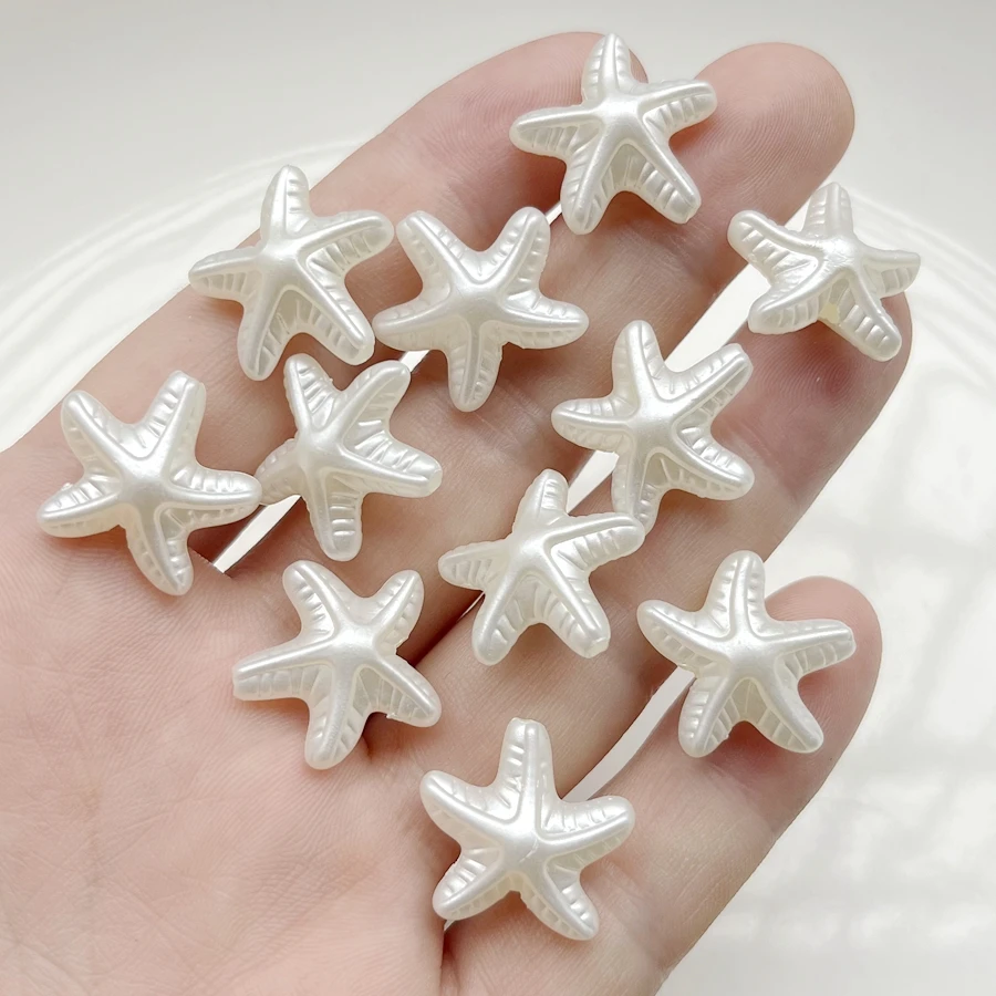 20 pieces of 19mm beautiful beige starfish beading suitable for bracelet necklace jewelry making decorative beads