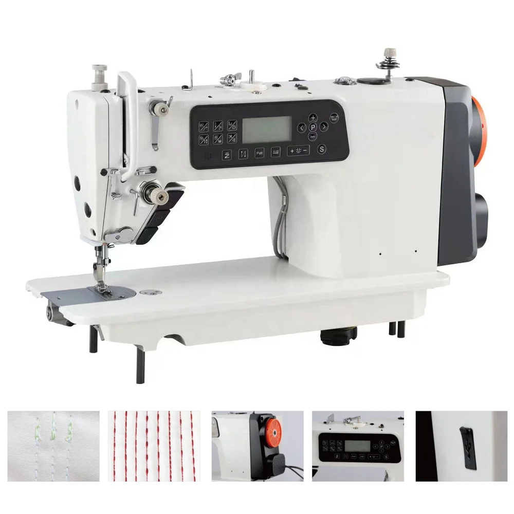 QK-525D4 High speed Industrial Only Step Direct Drive Motor Intelligence computerized flatbed Iockstitch Sewing Machine