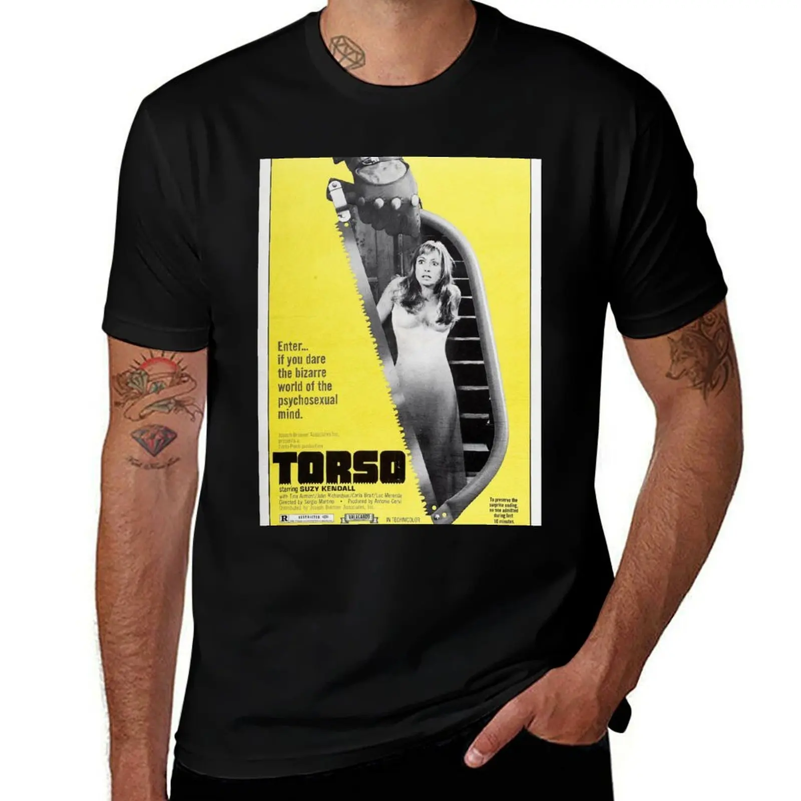 

Torso - Italian Giallo Movie Poster - A Sergio Martino film with Suzy Kendall T-Shirt topping quick-drying mens vintage t shirts