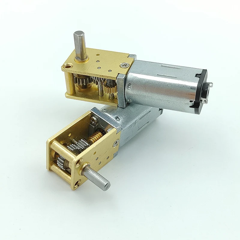 Mini N30 Full Metal Gearbox Gear Motor DC 3V-12V 135RPM-580RPM Slow Speed Large Torque Reduction Motor Right Angle D-shaft Robot