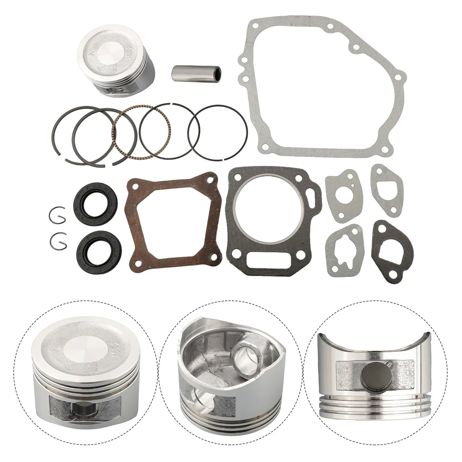 Jeu de segments de piston pour Honda, joint d'huile, joint de carburateur, vilebrequin, joint d'huile, joint d'intervalle, GX160, GX200, 168F