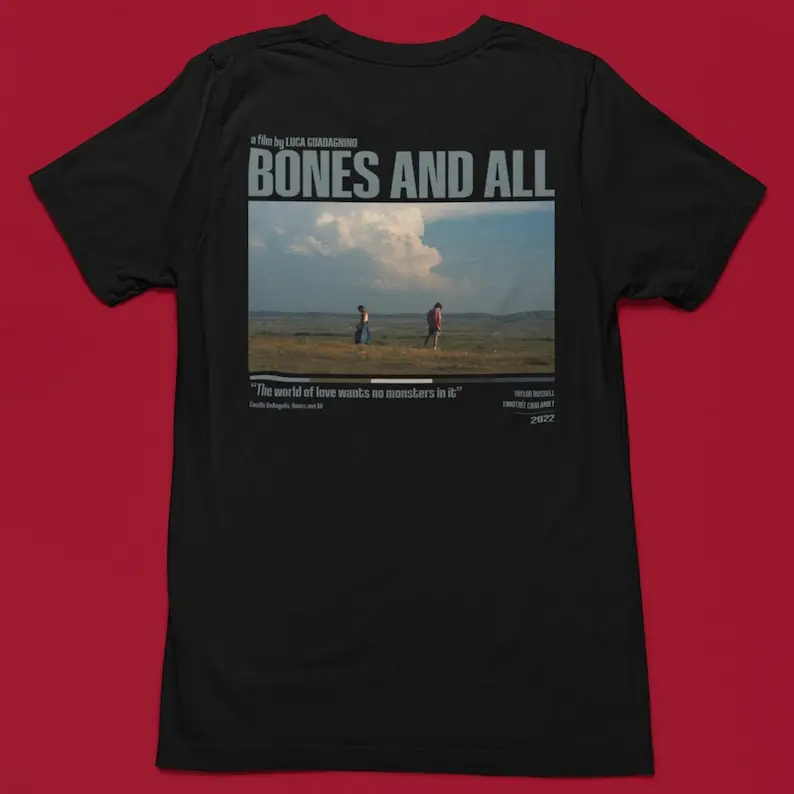 Bones and all tshirt, high quality, Timothee Chalamet, Indie shirt, gift for him, gift for her, aesthetic tee, halloween shirt,