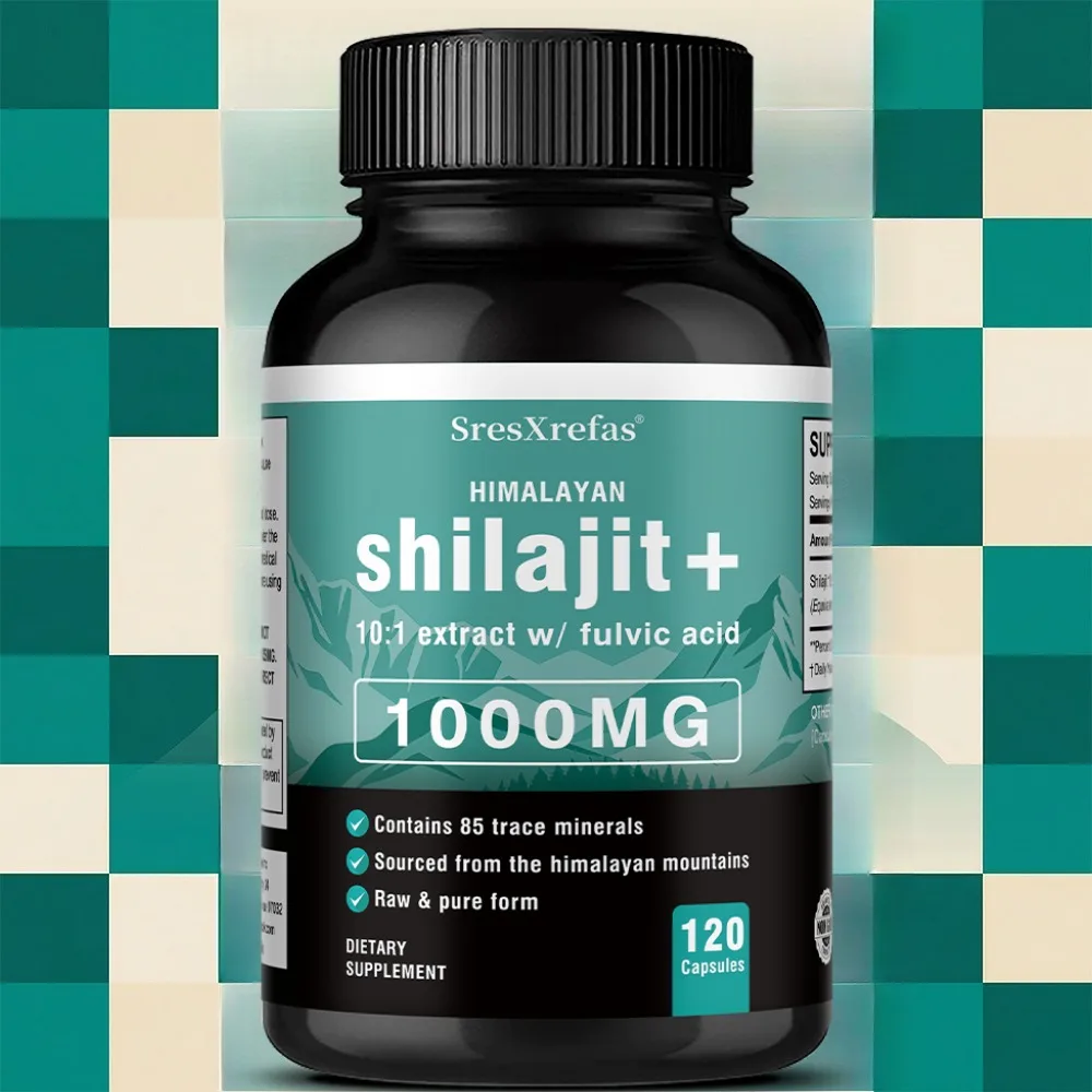 Shilajit Capsules - Reduces Fatigue, Improve Stamina, Increase Muscle Mass, Improves Cognitive Function, Promote Metabolism