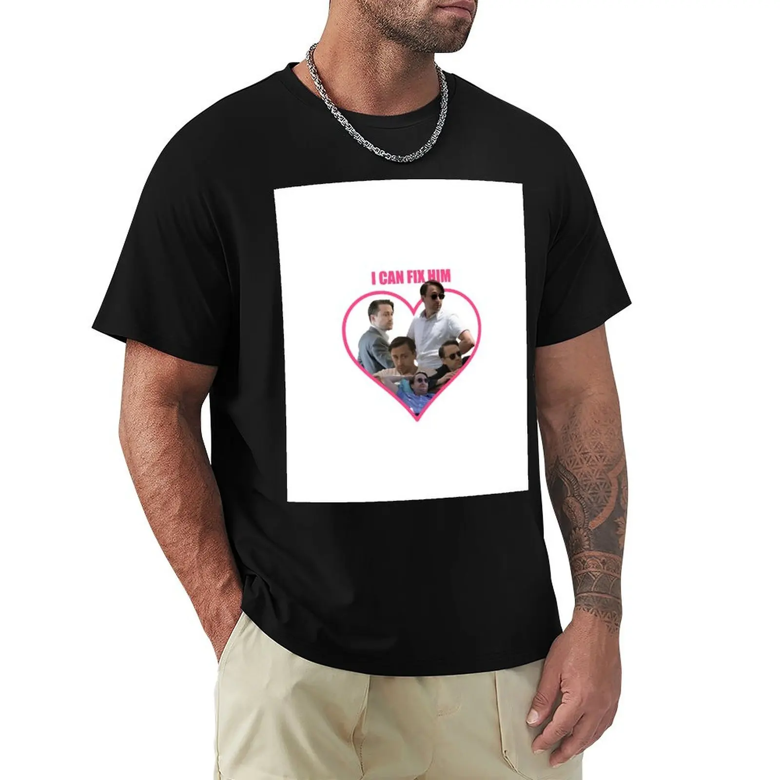 Roman Roy - I Can Fix Him III T-Shirt Basic Plain Short Sleeve Crew Neck Tee