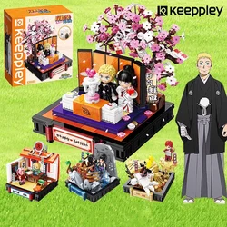 keeppley building blocks Naruto assembly toys kawaii birthday gift Uchiha Sasuke Haruno Sakura Hatake Kakashi peripherals