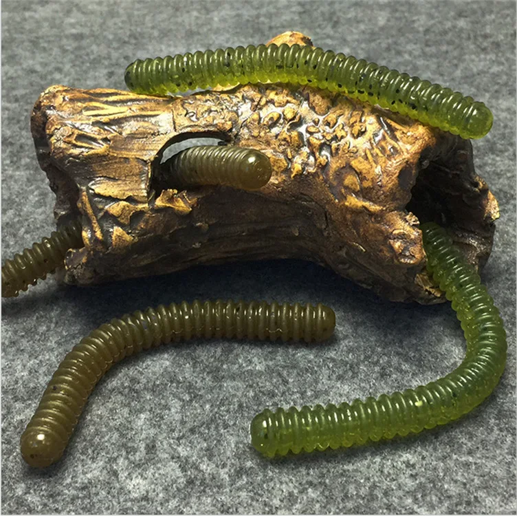 Angelköder Lugworm PVC Schraubgewinde Form Grub 10 cm Weichköder PVC Wurm Kunstköder Lot 4 Stück Verkauf – Detail 6