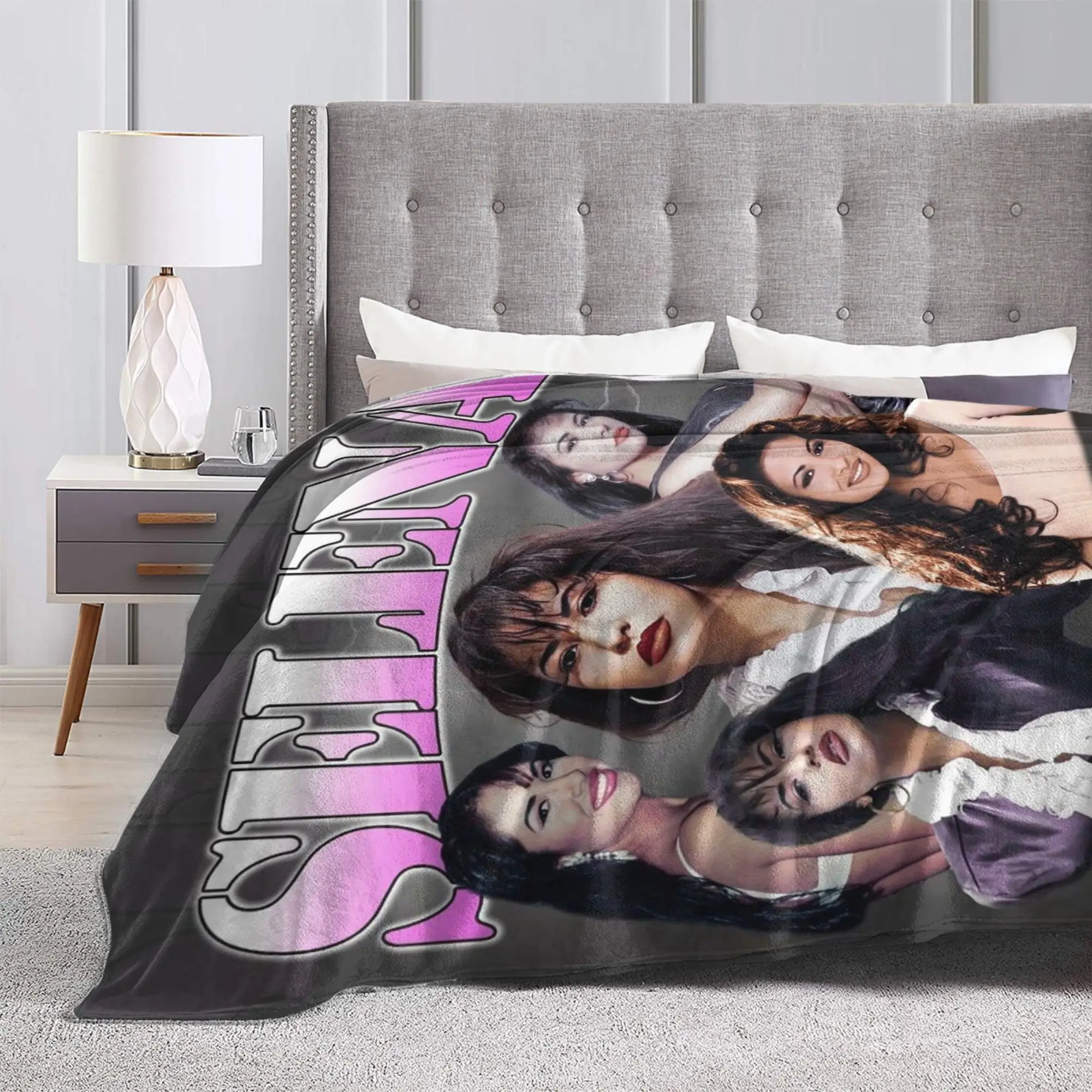 سيلينا كوينتانيلا بطانية المرجان الصوف أفخم الربيع/الخريف الدافئة رمي البطانيات للفراش في الهواء الطلق أفخم رقيقة لحاف #4