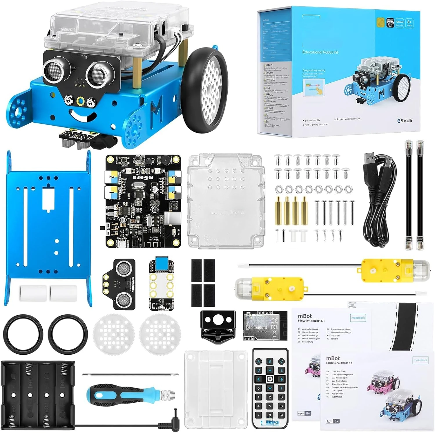 

mBot Robot Kit, Robotics for Kids Ages 8-12 Learn to Code with Scratch & Arduino, STEM Toys Coding Robot for Kids Boys and