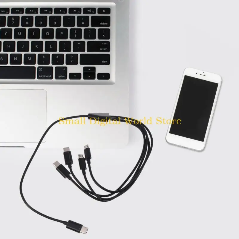 

77UB 4-in-1 USB C to Multi Charging Cable USB C to Micro USB + Type C Universal