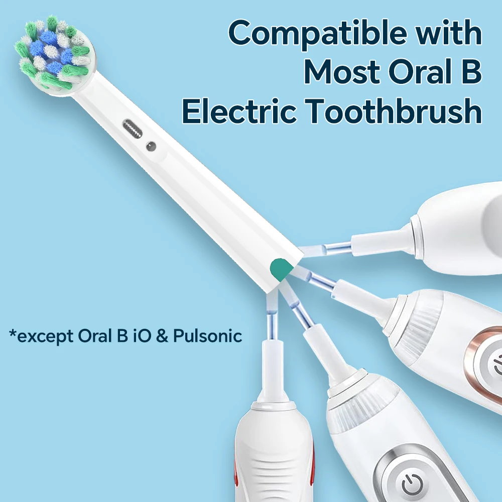 Cross Action Toothbrush Heads Compatible with Oral B Electric Toothbrush, Replacement Brush Head for OralB 1000 100 1500 500 300