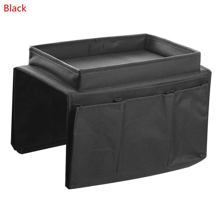 Sofa Armrest Organizer With 4 Pockets And Cup Holder Tray Couch Armchair Hanging Storage Bag For TV Remote Control Cellphone