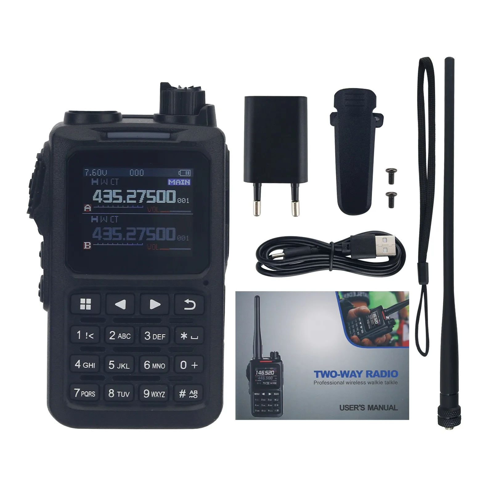 HamGeek FT-70 8W Pełnozakresowe Radio Komunikacyjne VHF UHF z Symulacją Walkie Talkie, Wodoodporne IP54, z Wyświetlaczem 1,77 cala — zdjęcie produktu 7