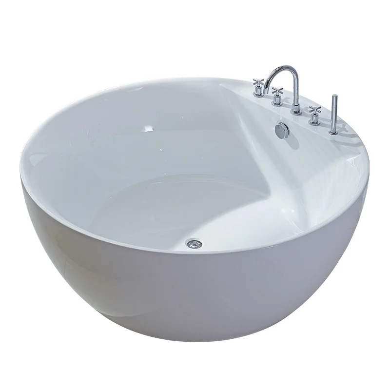 Modern Freestanding Acrylic Soaking Overflow Bathroom Drainer 10-Jet Massage Function Eco-Friendly Portable Home Hotel Included