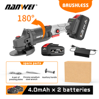 NANWEI Electric Angle Grinder Power Tool Cordless Angle Grinder 21V Lithium-Ion Battery Machine Cutting 125mm