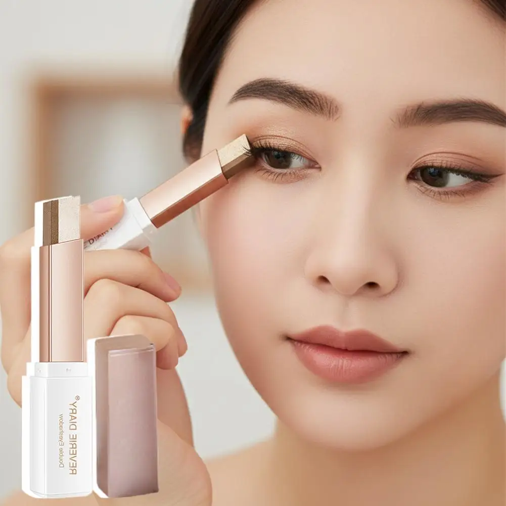 Sztyft do cieni do powiek Lazy Eyeshadow Stick, perłowy cień do powiek w kredce, brokatowy makijaż, cień do powiek, eyeliner, rozświetlacz do oczu, wielokolorowe kosmetyki X9S7