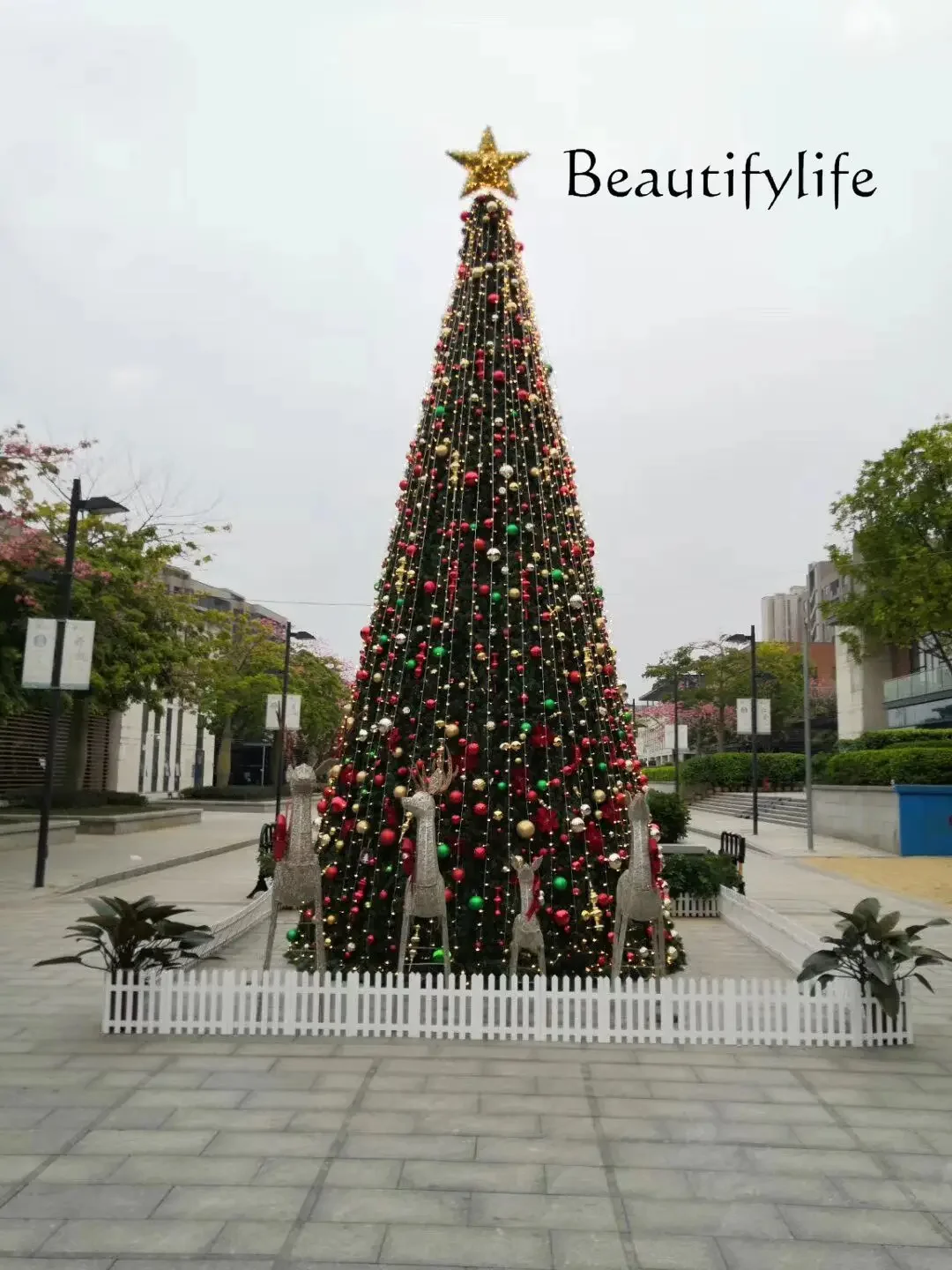 Christmas Decoration Outdoor Large Frame Christmas Tree Package 3/4/6/8/Shopping Mall Hotel Layout