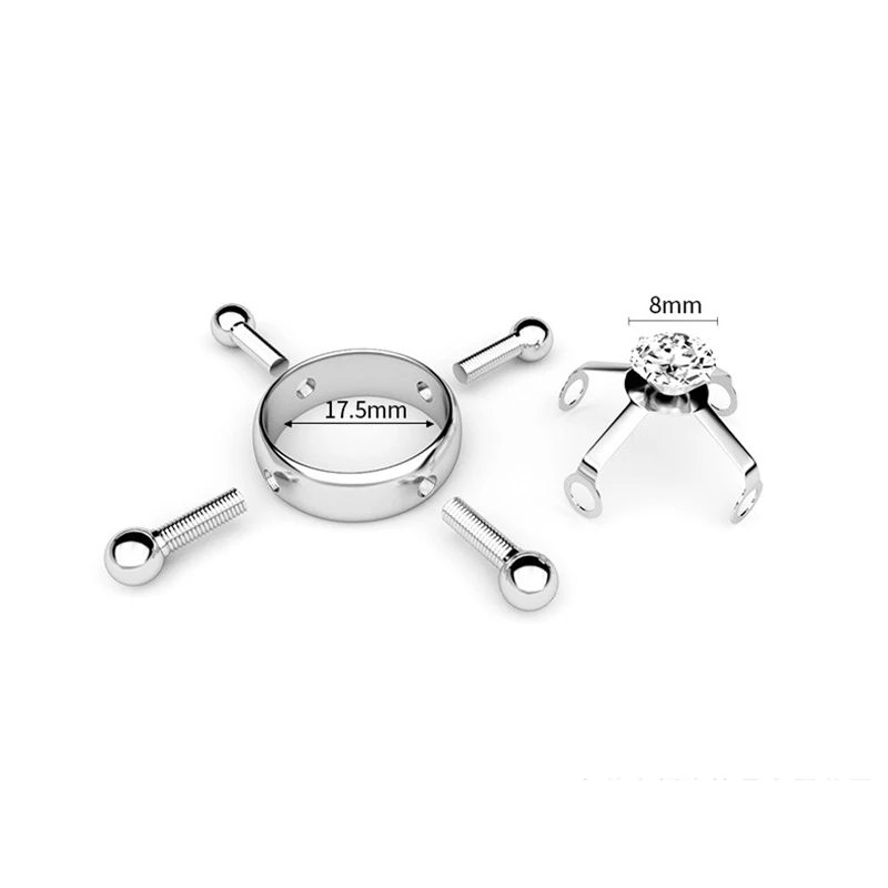 ألعاب الجنس للنساء الفولاذ المقاوم للصدأ الزركون الحلمة المشابك خواتم دون ثقب Bdsm عبودية المعدات الغريبة الملحقات الحميمة #2