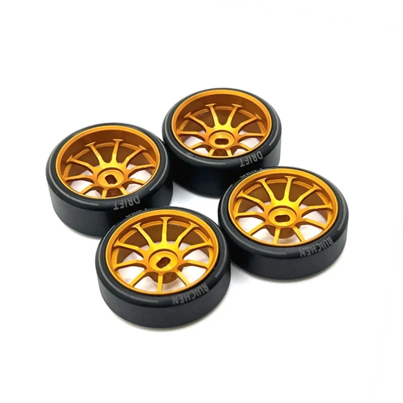 Metal Wheel Hub&Draft Logo Tire for HGD1 MINI-Q MINI-D MINI-Z DRZ 1/28 Wltoys 284131 K969 K979 K989 P929 RC Car Upgrade Wheels