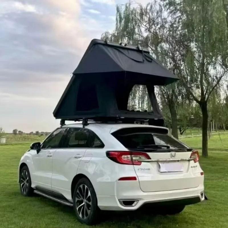 4 Person Aluminium Triangle Roof Toptent Tent Car Rooftop Camping Hardshell Roof Top Tent For Camping