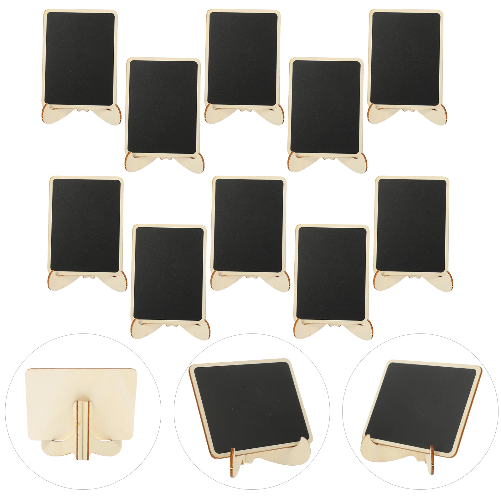

10Pcs PVC Small Blackboard Set 10cm Mini Chalkboard Signs Desk Decorations Erasable Message Board Home Office Gifts