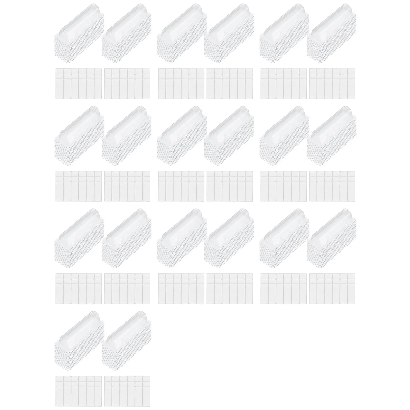 AB68 600Pcs Lip Balm Pouches Clear Plastic Clear Lipstick Money Holder Plastic Domes With Double Side Tape For DIY Crafts