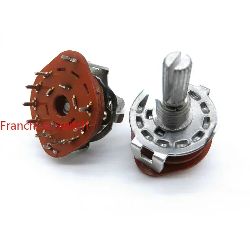 5PCS Band Switch SR2512F Transfer  Rotary  1*9 Gears 20 Flower Shaft