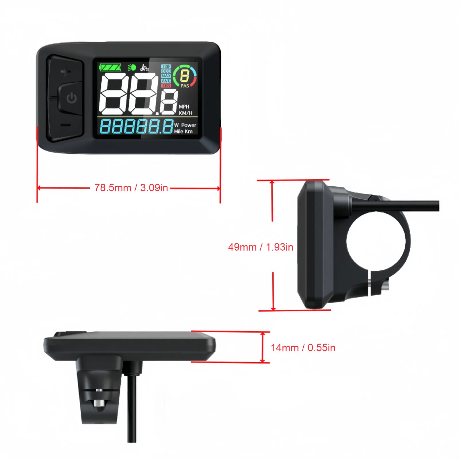 Display Meter Fit for BAFANG BBS01 BBS02B G340 G320 M300 M400 M620 Mid Motors LCD Color Display Control Panel with Water Proof