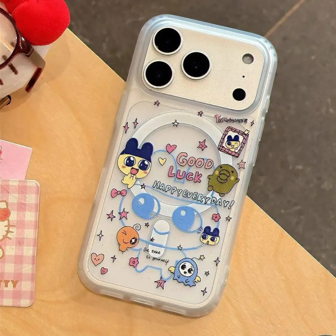 الكورية Ins T-Tamagotchi حسن الحظ جراب هاتف ل المغناطيسي آيفون 17 16 15 14 13 12 11 برو ماكس 14 15 16 17Air زائد الحلو غطاء