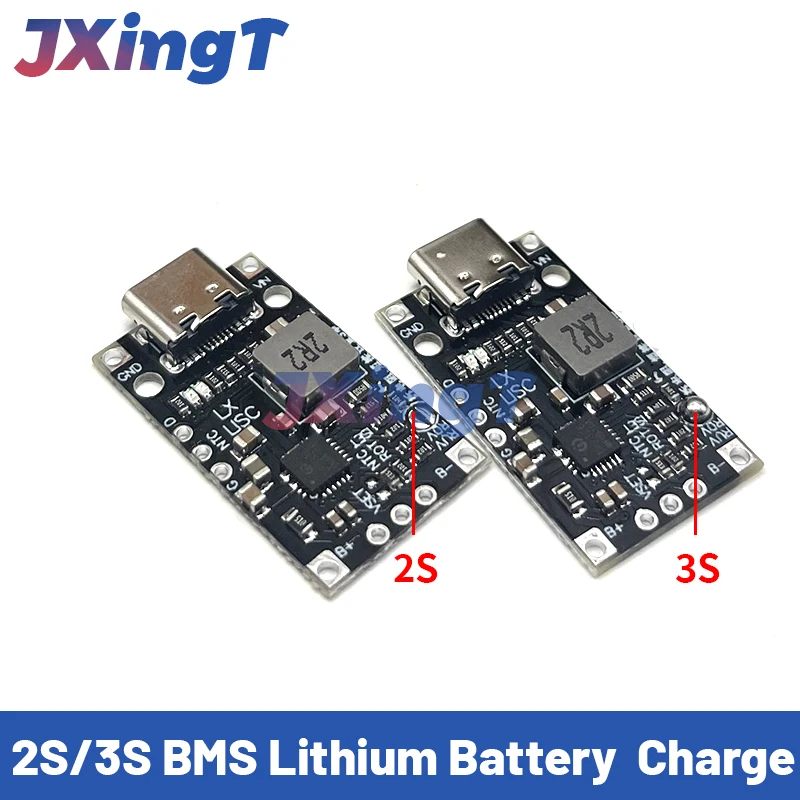 Type-C USB 2/3S BMS 15W 8.4V 12.6V 1.5A Lithium Battery Charging Boost Module With Balanced Support Fast Charge With Indicator