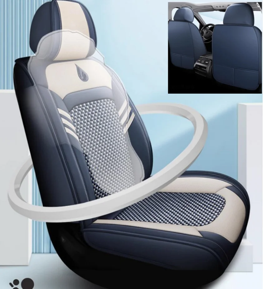 Front and Back car seat covers + Steering wheel cover for Mazda 6 2024-2011 Best quality breathable seat cushion seat case
