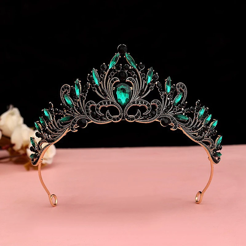 Corona de Tiara de cristal para niñas, joyería elegante para el cabello, fiesta de boda, Princesa, diamantes de imitación