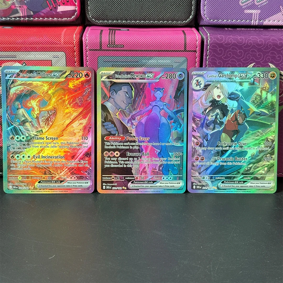 

Diy 2025 Dri En-Destined Rivals Pokemon Card Rocket's Mewtwo Moltres Garchomp Ex Special Illustration Rare PTCG Collectible Card