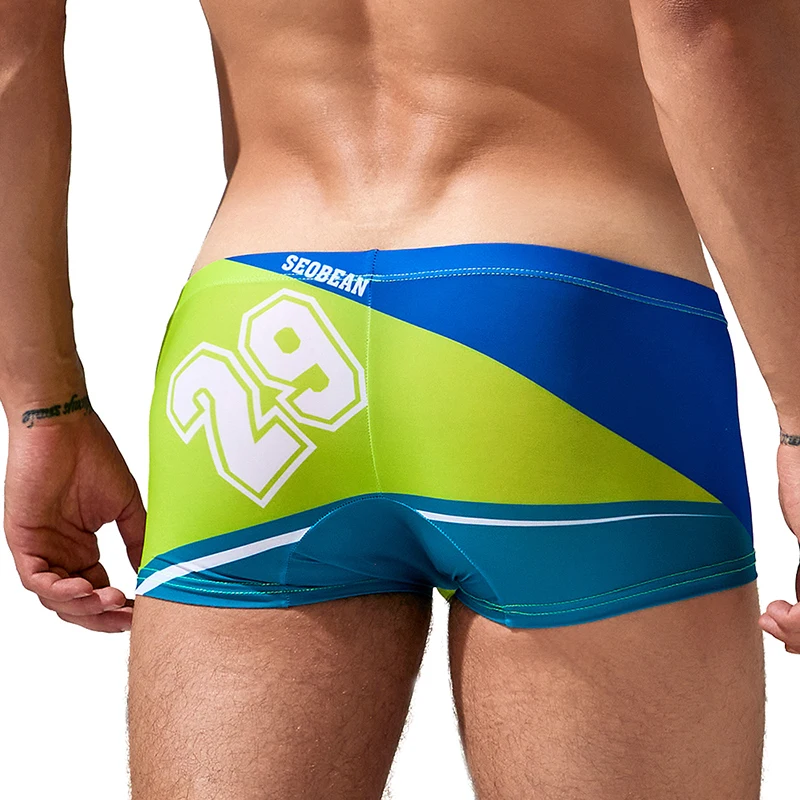 New Brand SEOBEAN Mens Low Rise  Polyester Sexy Boxer Trunk Underwear 230212