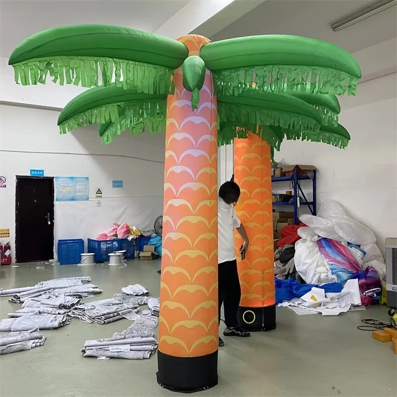 Outdoor Inflatable Coconut Tree Light Emitting Diode Lighting Inflatable Palm Tree Model Advertising Party