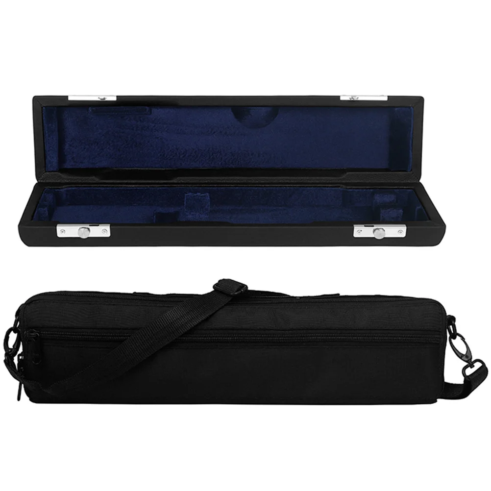 

16 Hole Flute Oxford Cloth Protection Case Black Portable Long Instrument Storage Bag Metal Zipper Dustproof Lightweight Easy