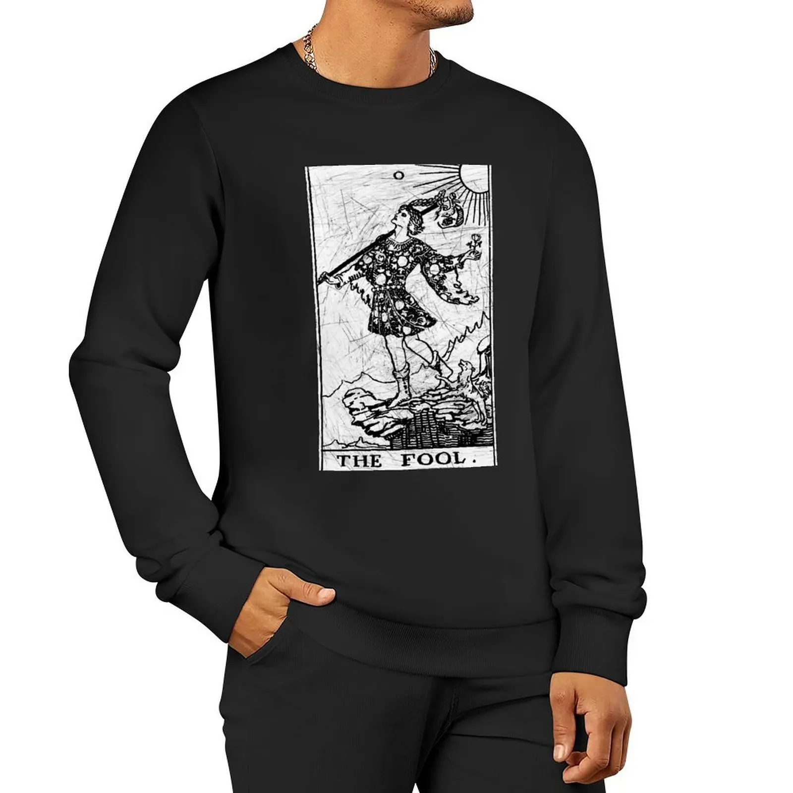 

The Fool Tarot Card - Major Arcana - fortune telling - occult Sweatshirt graphic t shirts men autumn sweatshirt