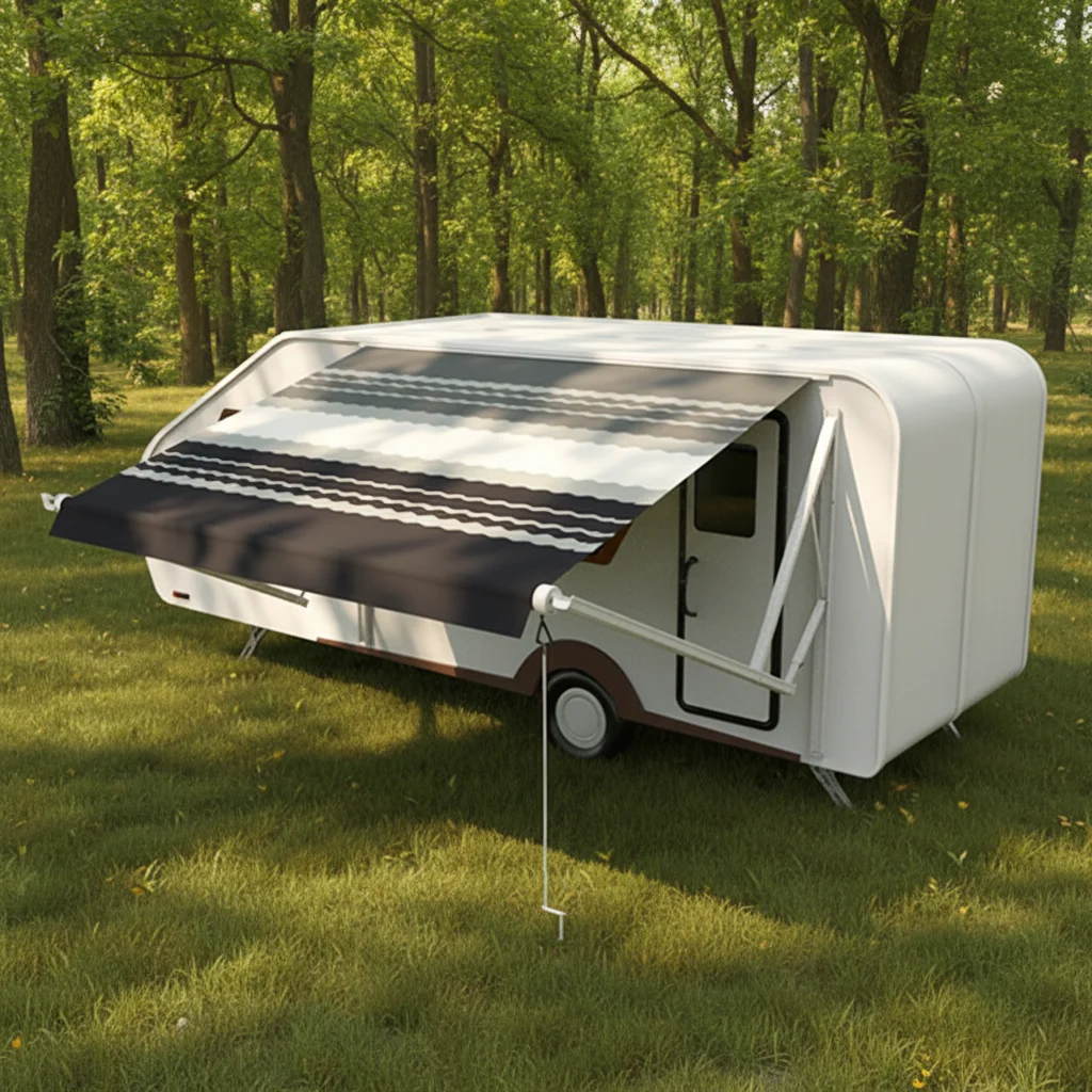 Outdoor 4x4 Retractable Camping Trailer Rooftop Tent Awning Truck Vehicle Over Land Aluminum Case Car Side Awning