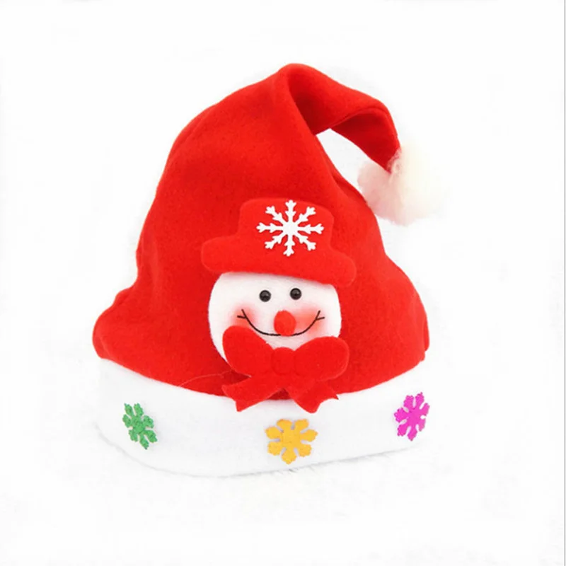 Christmas Cap Adult Kids Hat Christmas Decorations Snowman ElK Santa Claus For Children Xmas New Year Gift Decor