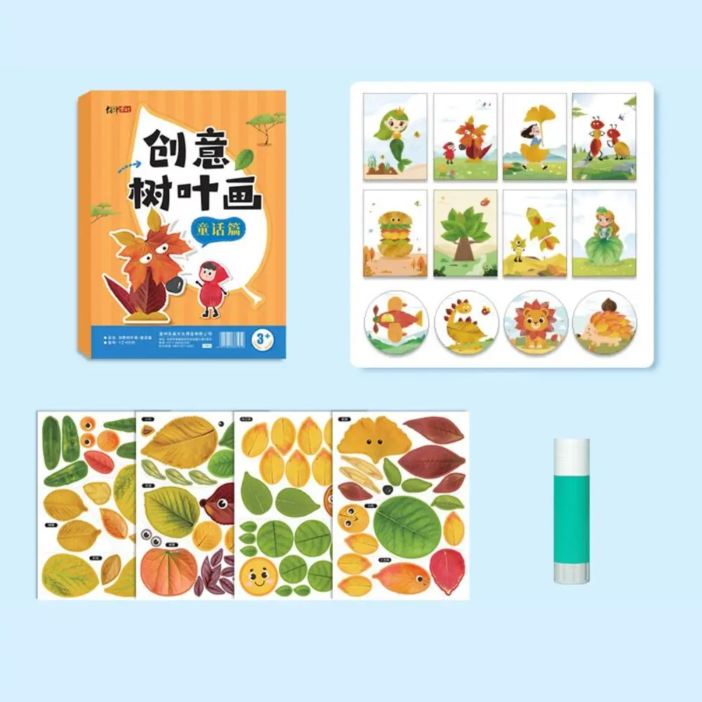 Folha de papel pintura adesivo livros brinquedos educativos artesanais diy colar material kit montessori dos desenhos animados livro adesivo