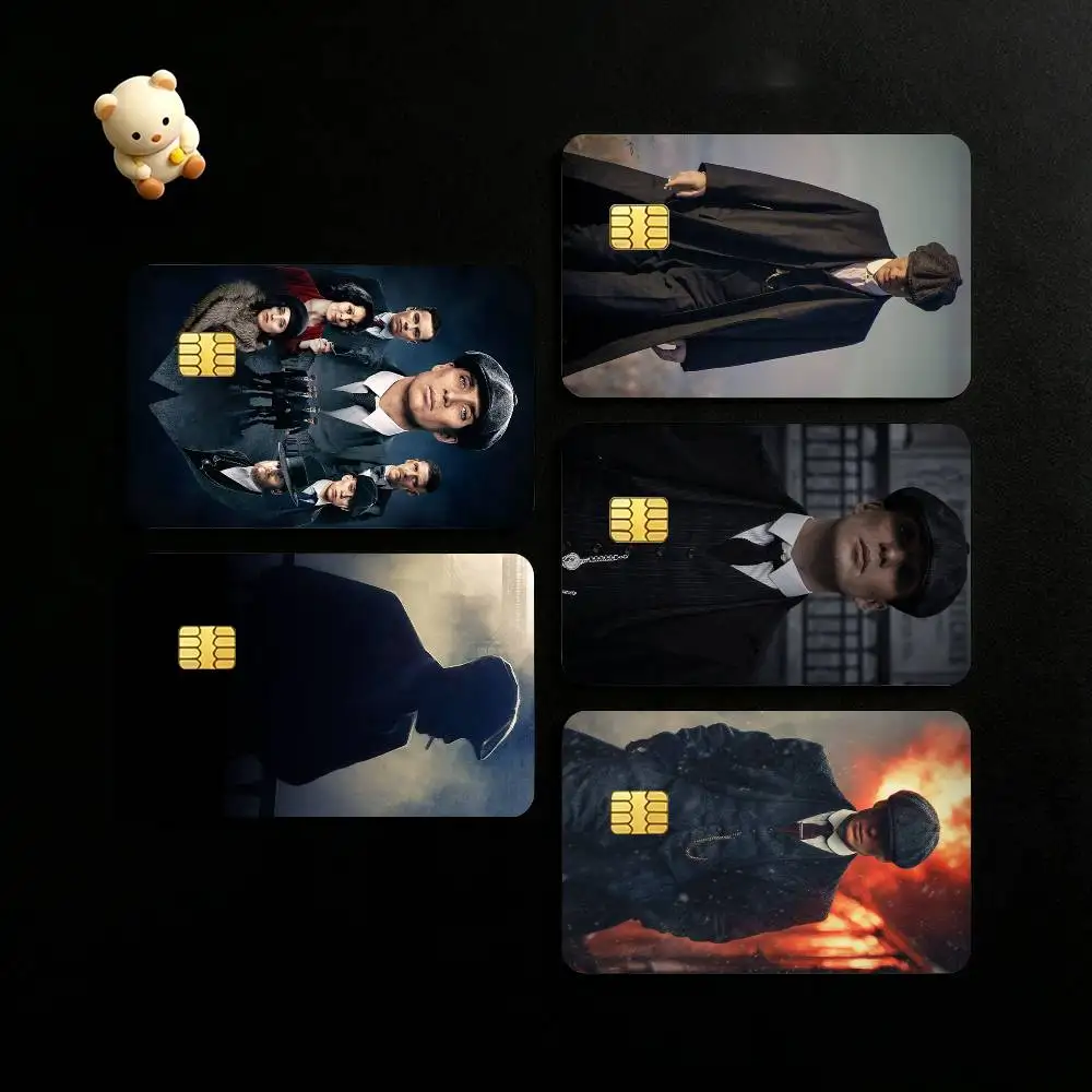 TV Series P-Peaky Blinders Credit Card HD Stickers Game Card Decal Small Chip Waterproof Sticker Gift