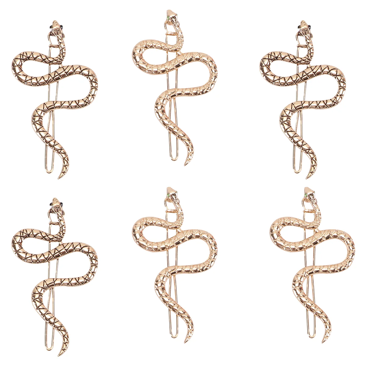 

6 Pcs Hair Curler Alloy Clip Accessories Snake Metal Hairpins Shape Vintage Bobby for Women