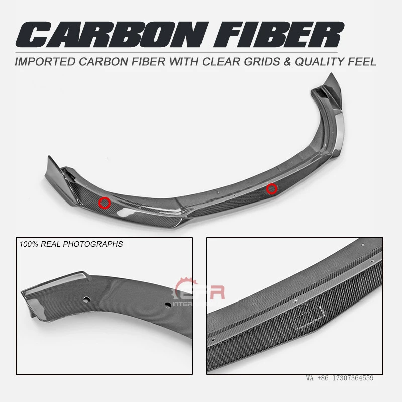 Hot for Toyota GR86 ZN8 carbon fiber modification parts, TOMS style spoiler, splitter, front lip lower trim view 3