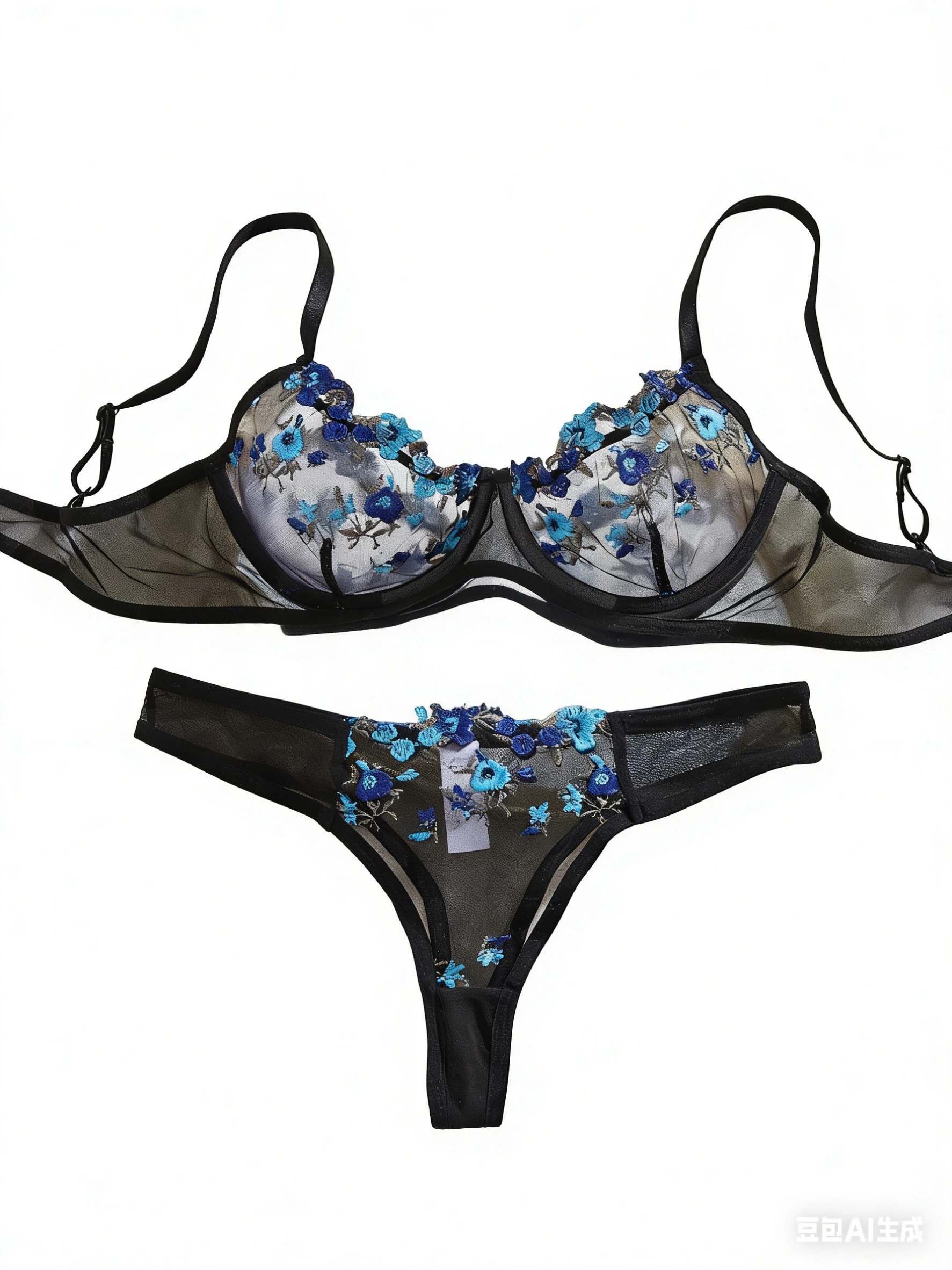 

Новый наряд ярких цветов, нижнее белье, прозрачное нижнее белье без подушечек, беспроводной бюстгальтер пуш-ап с сказочной вышивкой и цветочным принтом, платье Babydoll